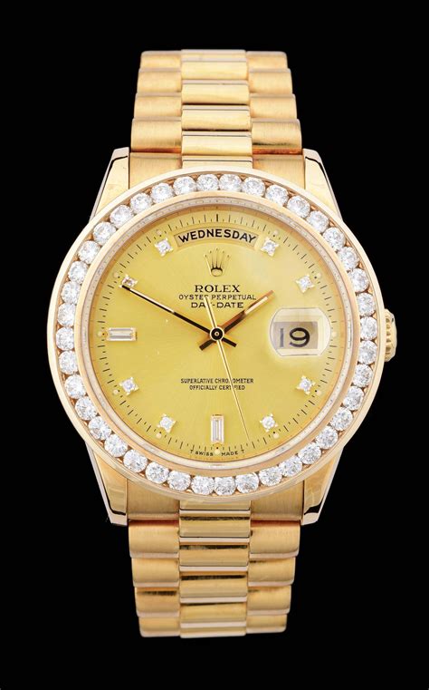 rolex day date president rose gold champagne|rolex presidential diamond.